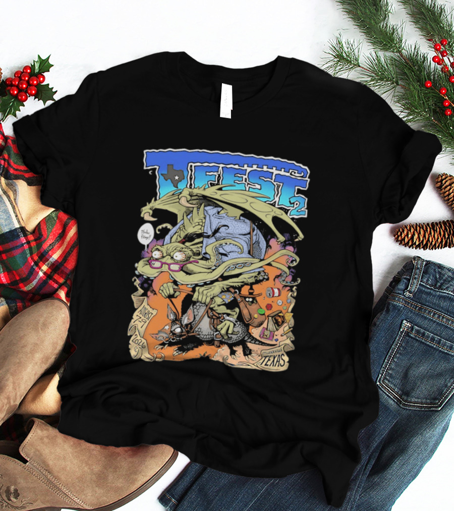 T Fest 2 Cthulhu Armadillo August 29 2026 Pflugerville Texas T-Shirt