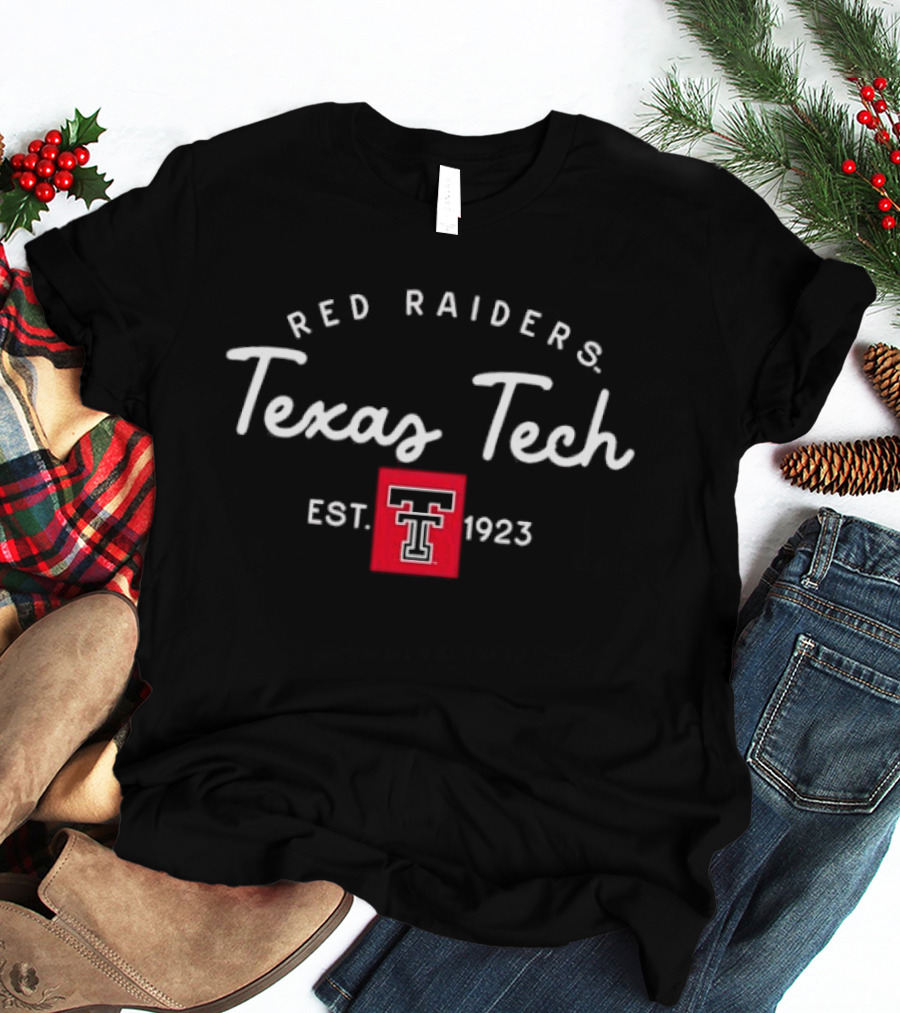 Texas Tech Red Raiders Est 1923 Block NCAA College Football T-Shirt