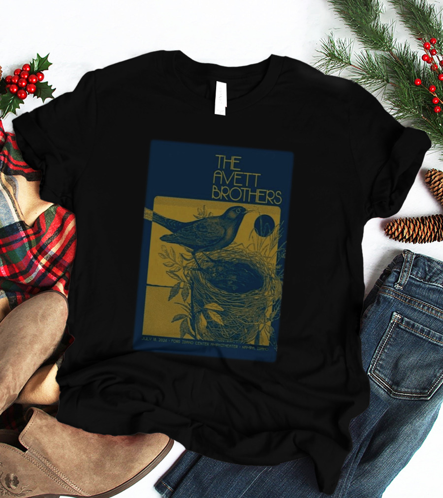 The Avett Brothers July 18 2026 Ford Idaho Center Amphitheater Nampa ID Bird And Nest T-Shirt
