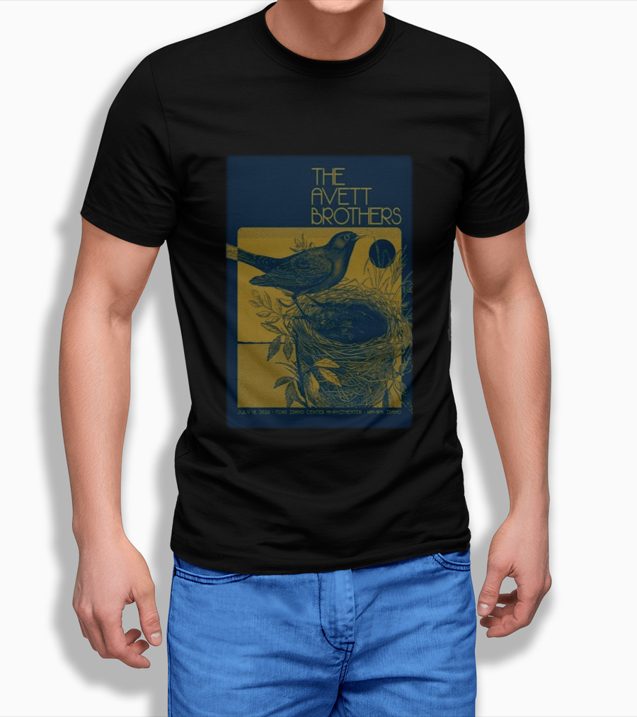 The Avett Brothers July 18 2026 Ford Idaho Center Amphitheater Nampa ID Bird And Nest T-Shirt