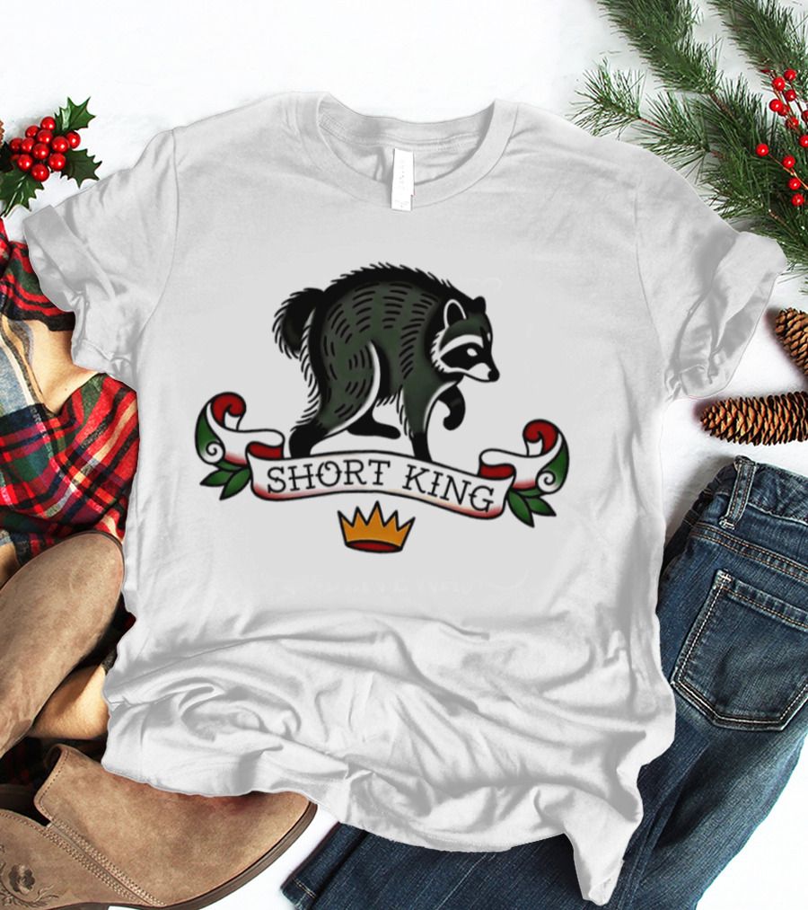 Short King Raccoon Traditional Tattoo T-Shirt