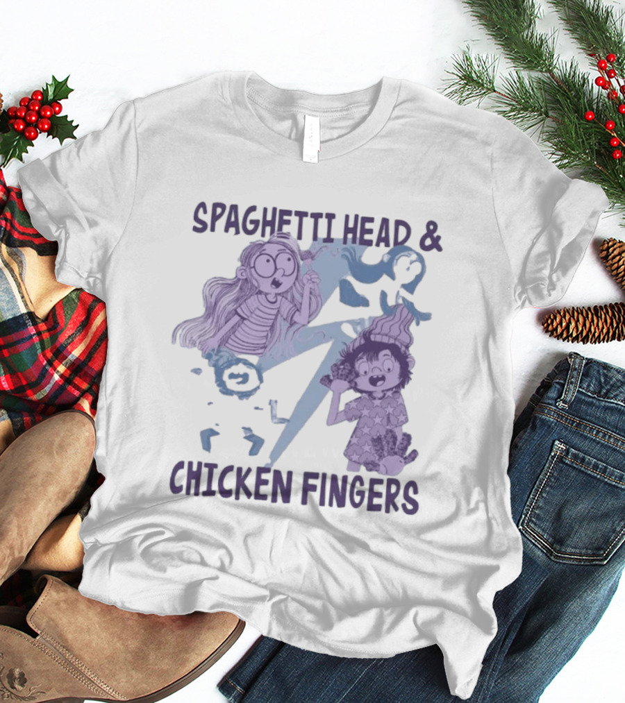Spaghetti Head And Chicken Fingers Fun Cartoon Characters Adventure T-Shirt
