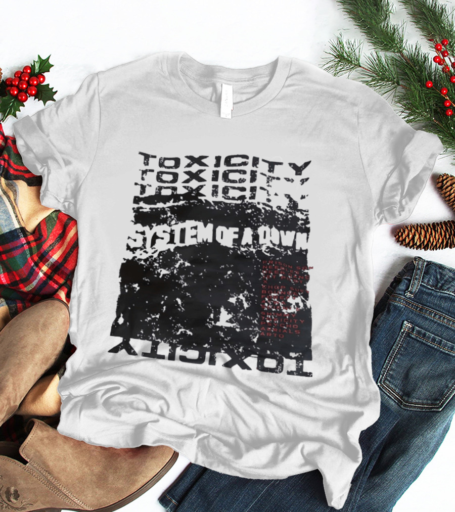 System Of A Down Toxicity Album Tracklist Prison Song Needles Deer Dance Chop Suey Bounce Forest Aerials Arto T-Shirt