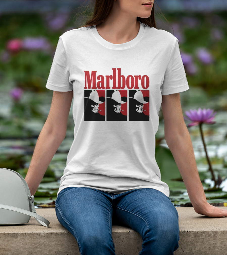 Warren Lotas Marlboro Red Triple Frame Cowboy Aesthetic T-Shirt