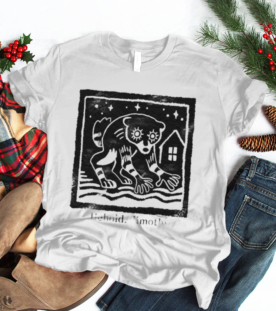 Behold Jimothy Raccoon Under Starry Night Sky T-Shirt