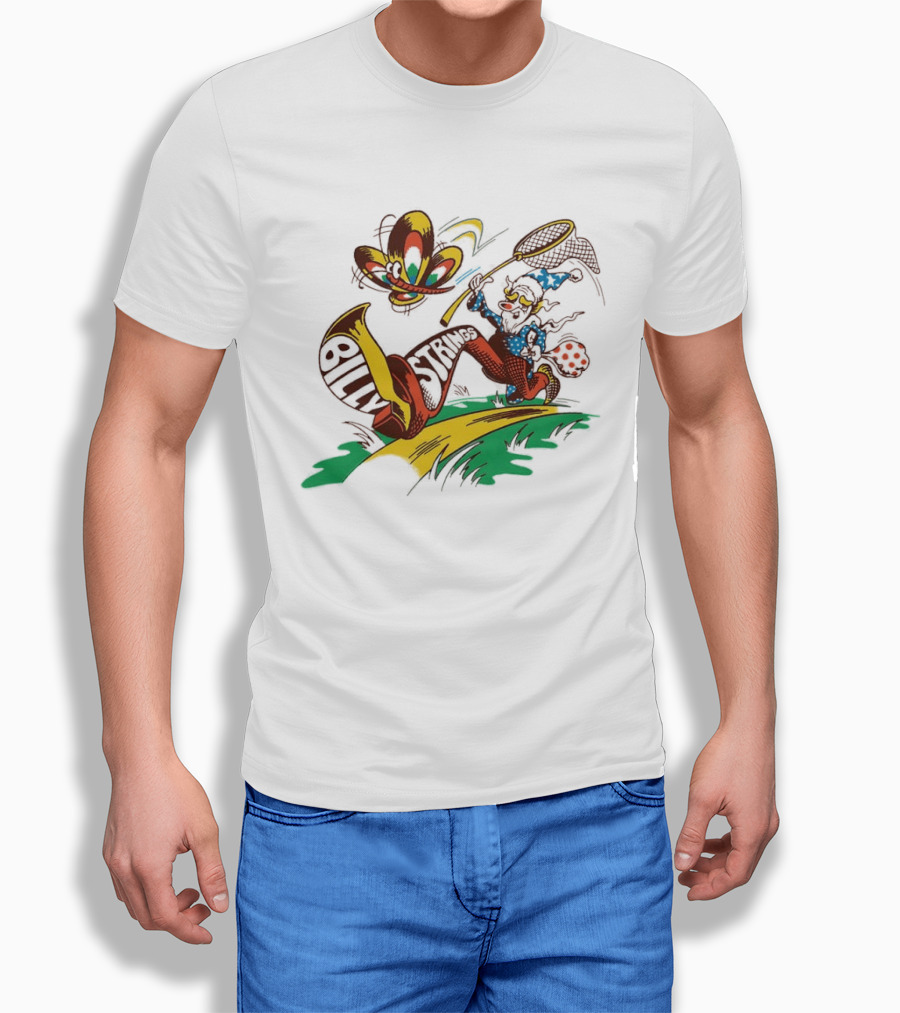 Billy Strings Wizard Catching Butterfly Cartoon Psychedelic T-Shirt