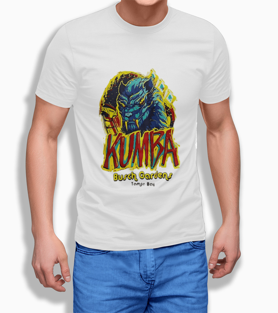 Kumba Busch Gardens Tampa Bay Roller Design With Fierce Beast T-Shirt