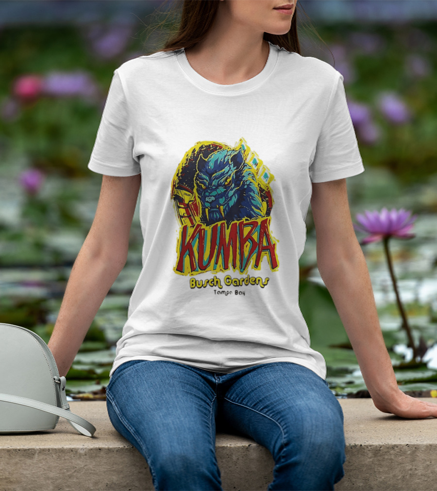 Kumba Busch Gardens Tampa Bay Roller Design With Fierce Beast T-Shirt