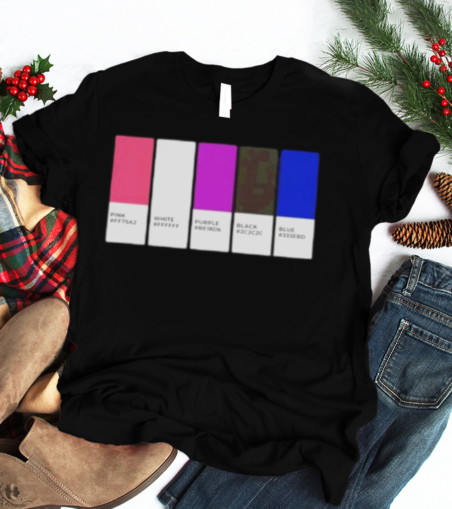 Pink #FF79A2 White #FFFFFF Purple #BE18D6 Black #2C2C2C Blue #3358ED T-Shirt