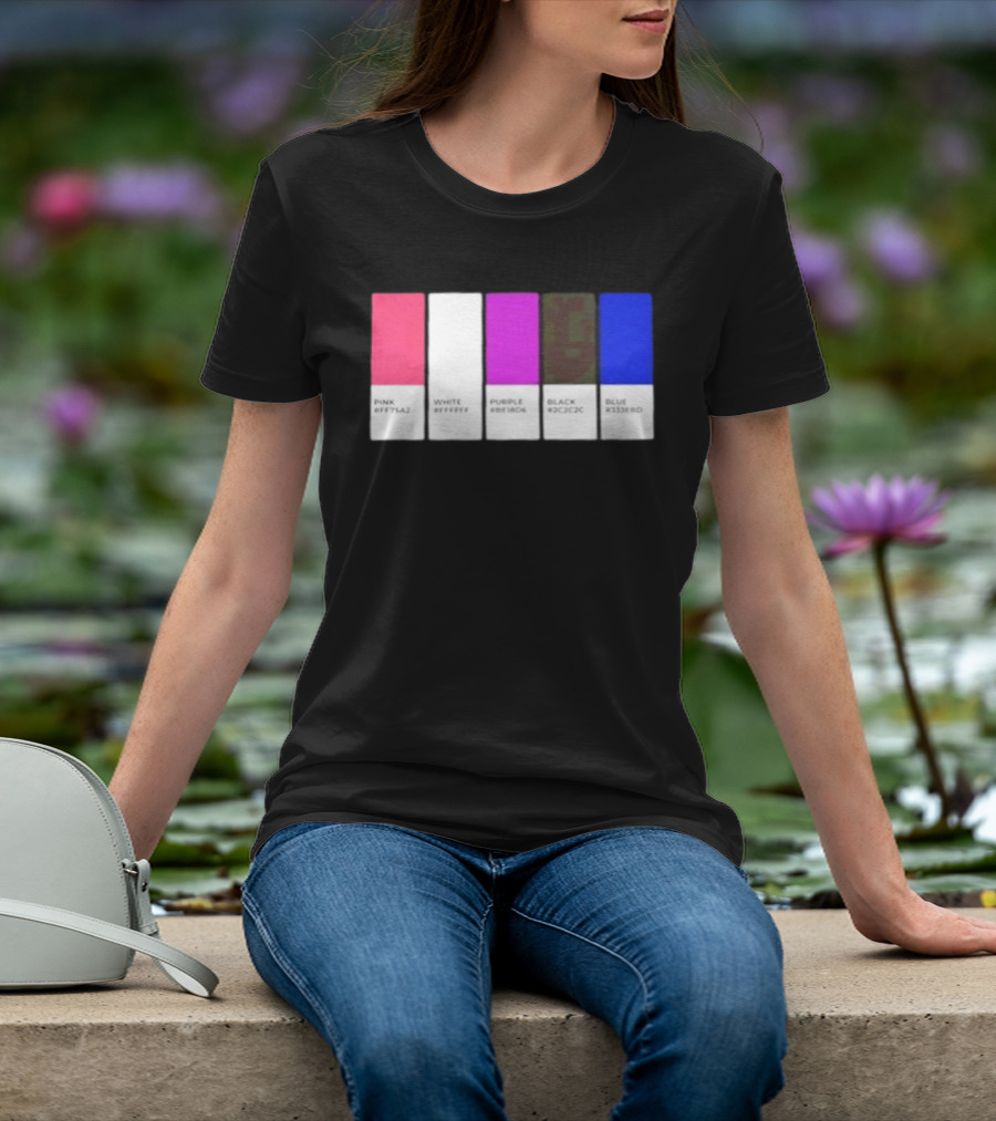 Pink #FF79A2 White #FFFFFF Purple #BE18D6 Black #2C2C2C Blue #3358ED T-Shirt