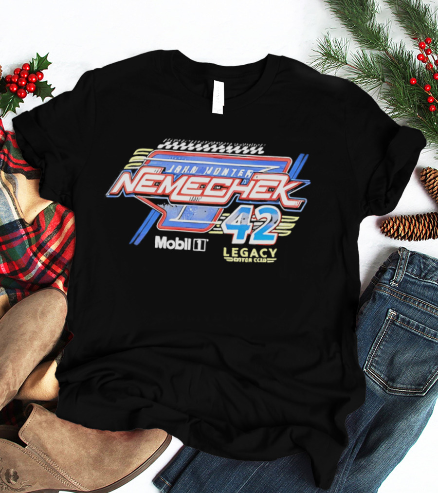 John Hunter Nemechek 42 Legacy Motor Club Mobil 1 Racing T-Shirt