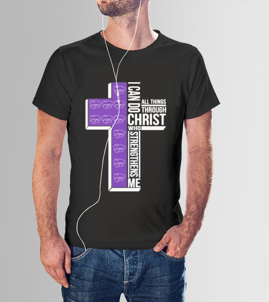 Kansas State Wildcats Faith Empowerment Through Christ Cross T-Shirt