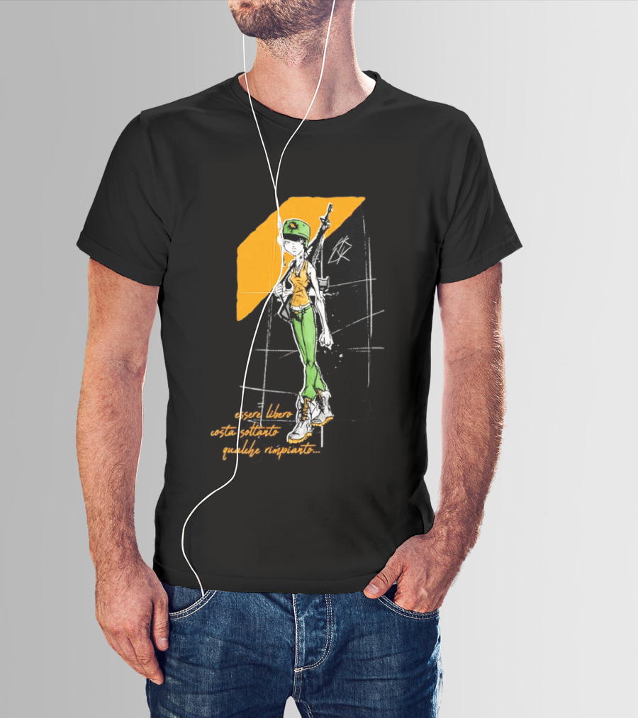 Essere Libero Costa Soltanto Qualche Rimpianto Army Girl With Rifle And Green Hat T-Shirt
