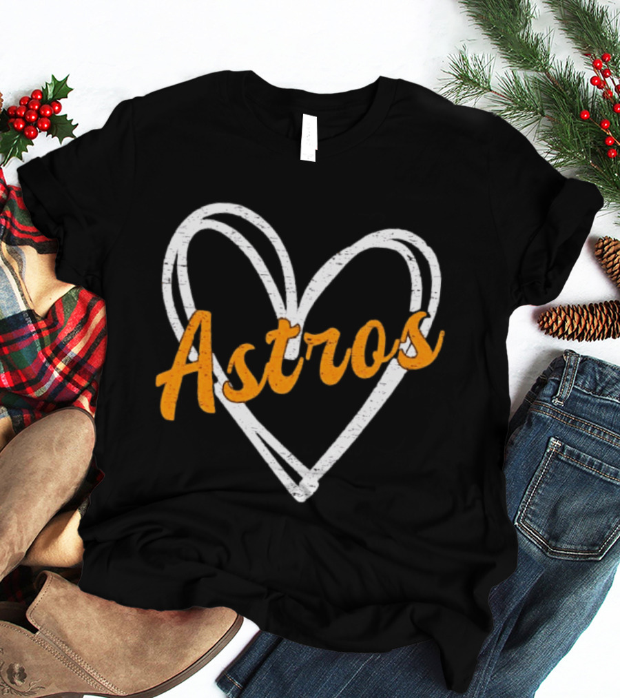 Houston Astros Heart Astros Fan T-Shirt