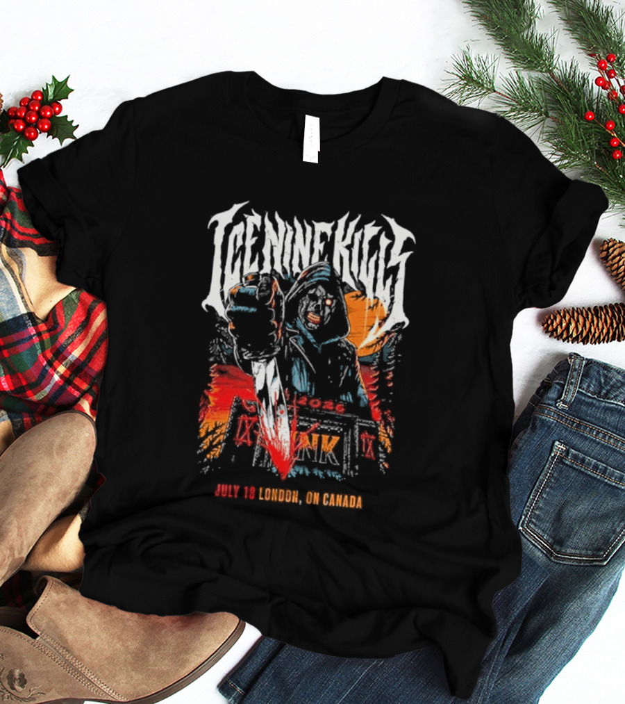 Ice Nine Kills London On Canada 2026 Exclusive On July 18 2026 At Harris Park T-Shirt