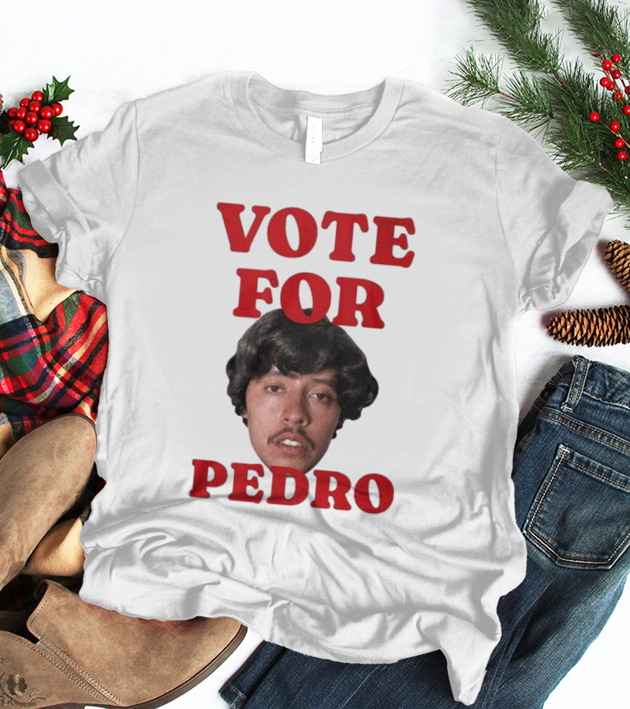 Vote For Pedro Distressed Vintage Style Iconic Headshot Retro Movie Reference T-Shirt