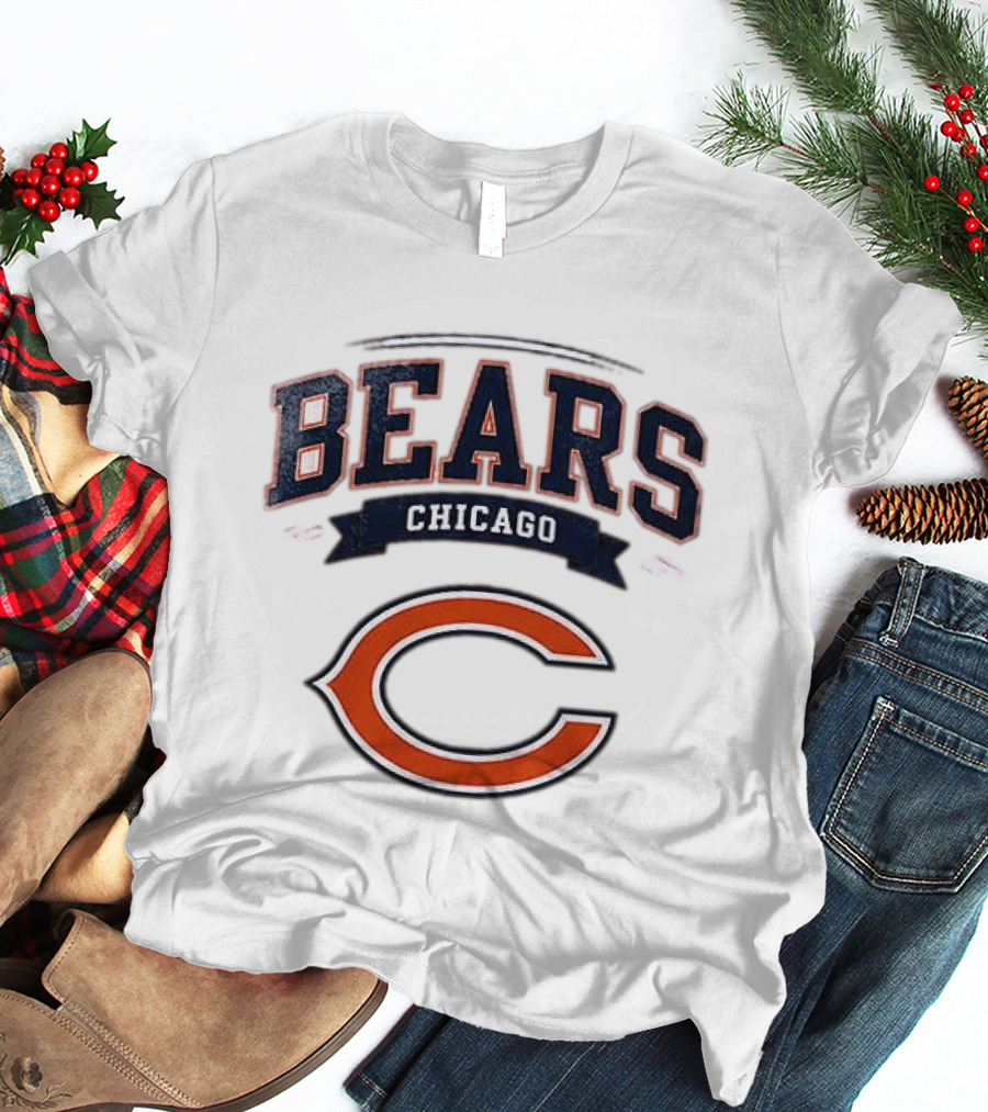 Chicago Bears Ghostface Running Football Holiday Halloween Team Collaboration T-Shirt