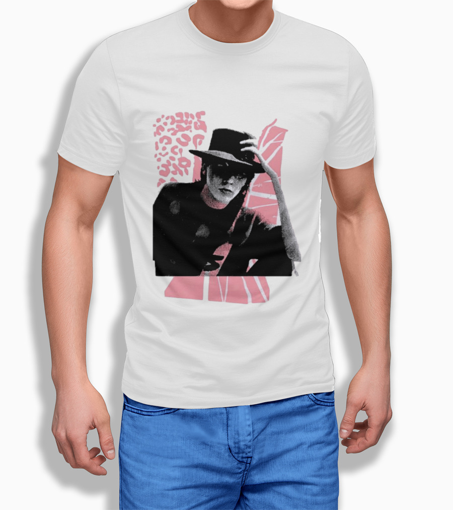 John Taylor Punk Masters Retro Style Hat And Femme Collage T-Shirt