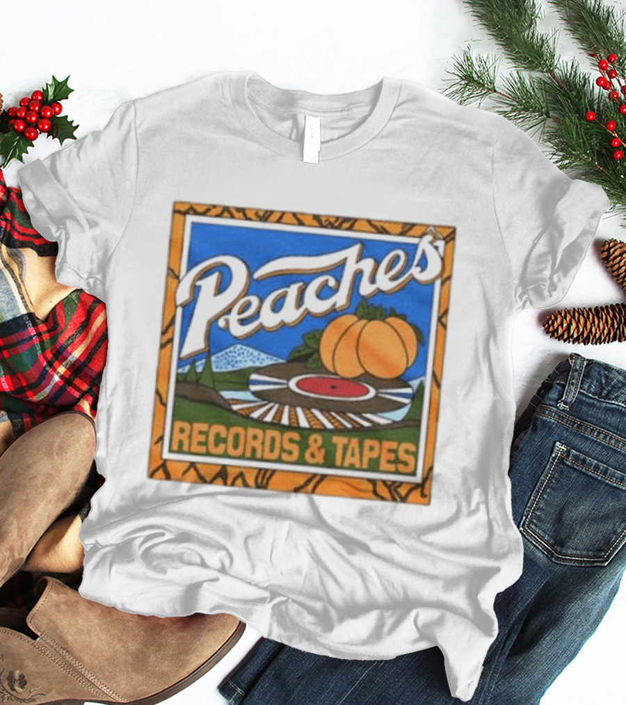 Peaches Records & Tapes Vintage Vinyl Peach T-Shirt