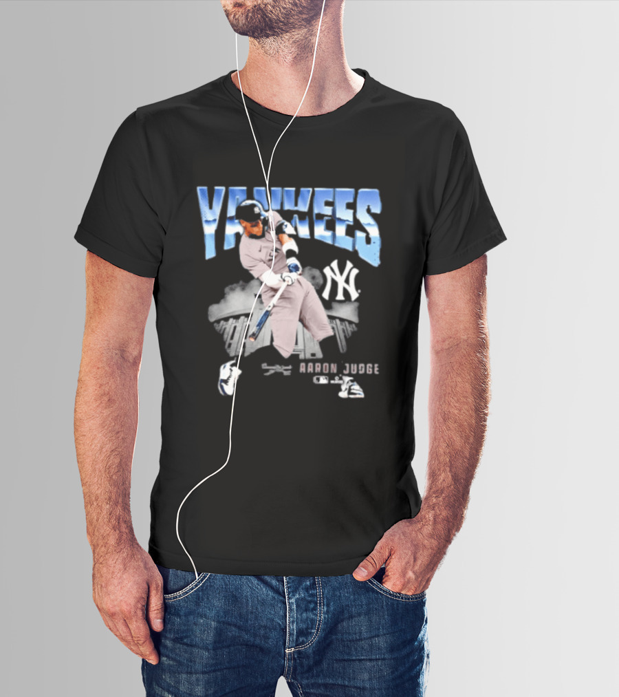 Aaron Judge Yankees New York MLB Player Yankees Stadium Scene T-Shirt