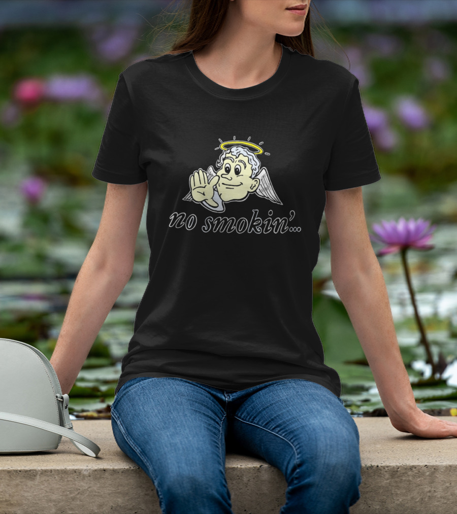 Angel Halo No Smokin' Hand Gesture T-Shirt