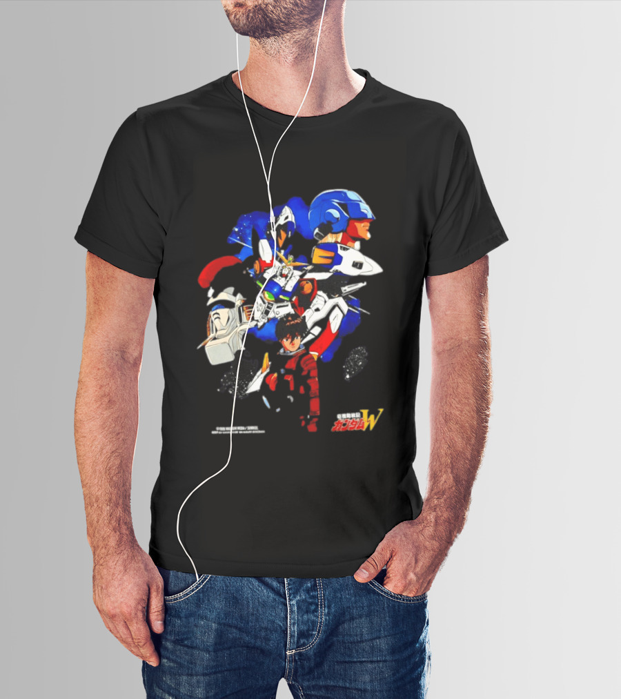 Heero Yuy Wing Gundam New Mobile Report Gundam W Anime Classic Mecha Series T-Shirt