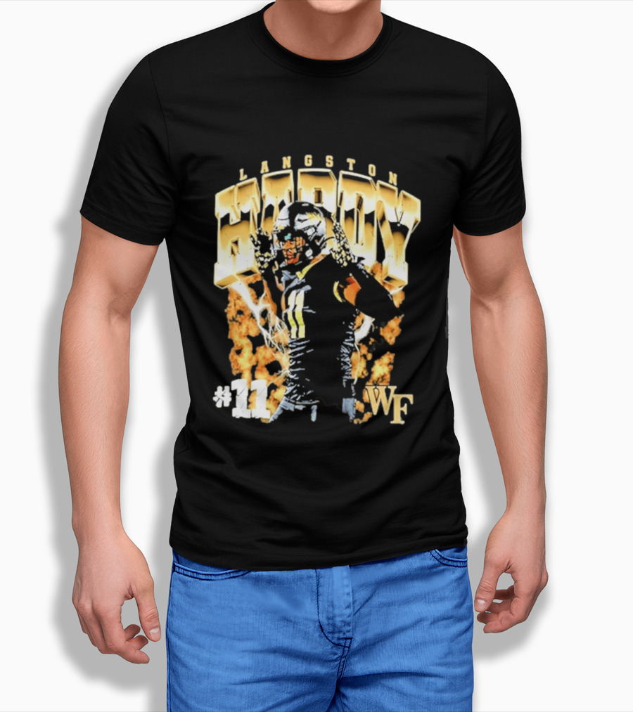 Ncaa Football Langston Hardy Wake Forest Demon Deacons #11 WF T-Shirt