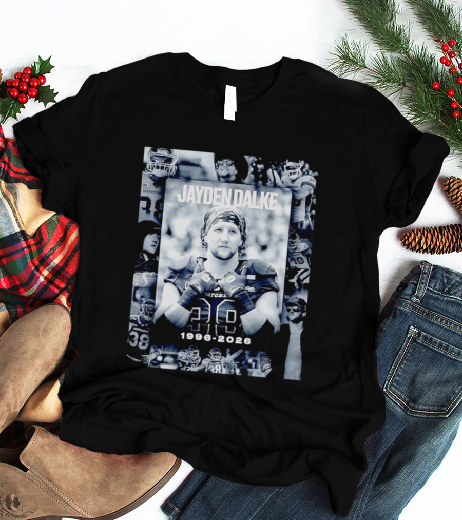 Jayden Dalke Saskatchewan Roughriders 1996 2026 Football Player Collage T-Shirt
