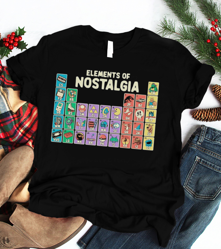 Elements Of Nostalgia Periodic Table Classic Memories T-Shirt