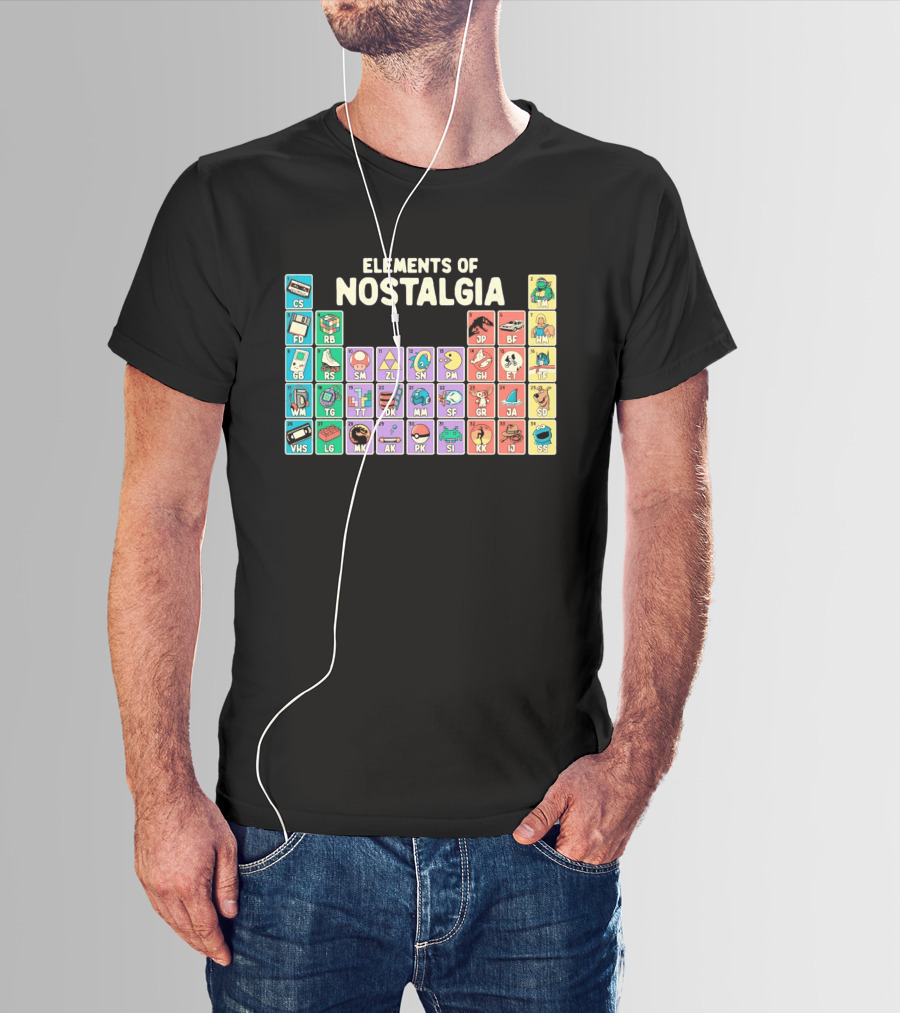 Elements Of Nostalgia Periodic Table Classic Memories T-Shirt