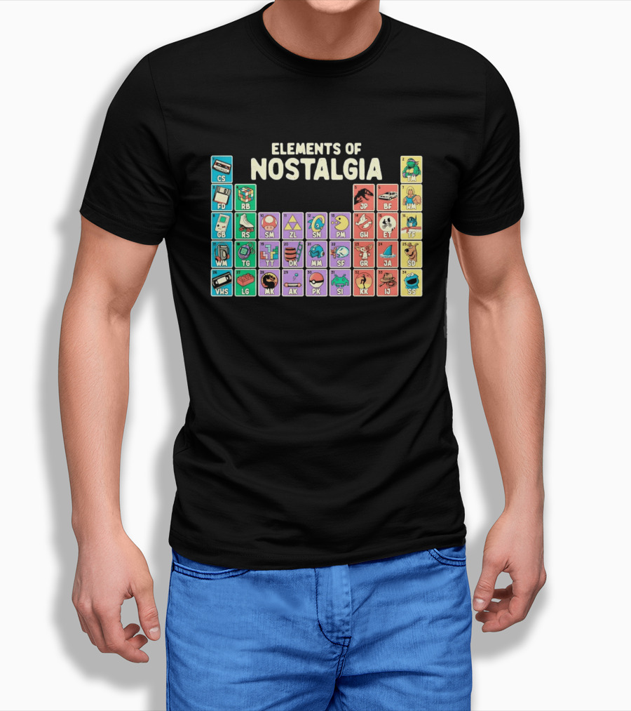 Elements Of Nostalgia Periodic Table Classic Memories T-Shirt