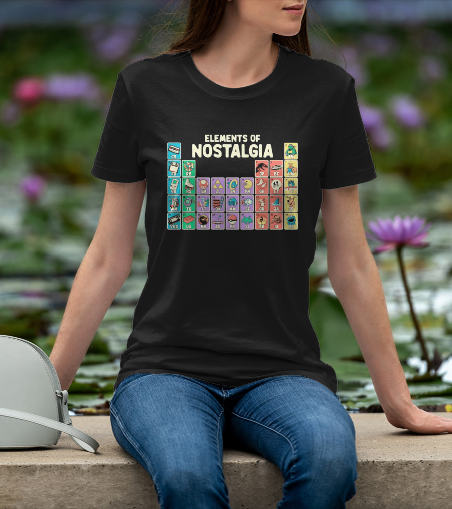 Elements Of Nostalgia Periodic Table Classic Memories T-Shirt