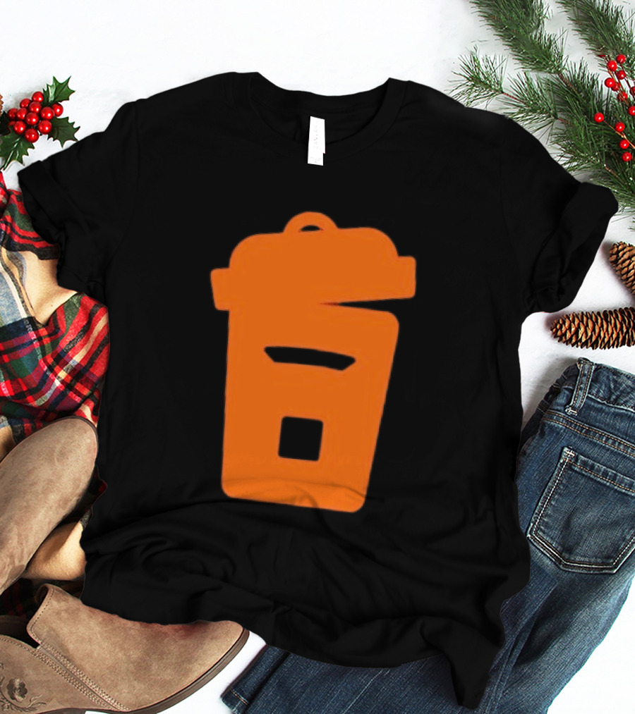 Orange Trash Can Garbage Bin Waste Basket T-Shirt
