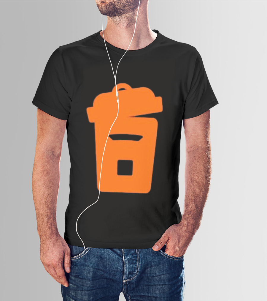 Orange Trash Can Garbage Bin Waste Basket T-Shirt