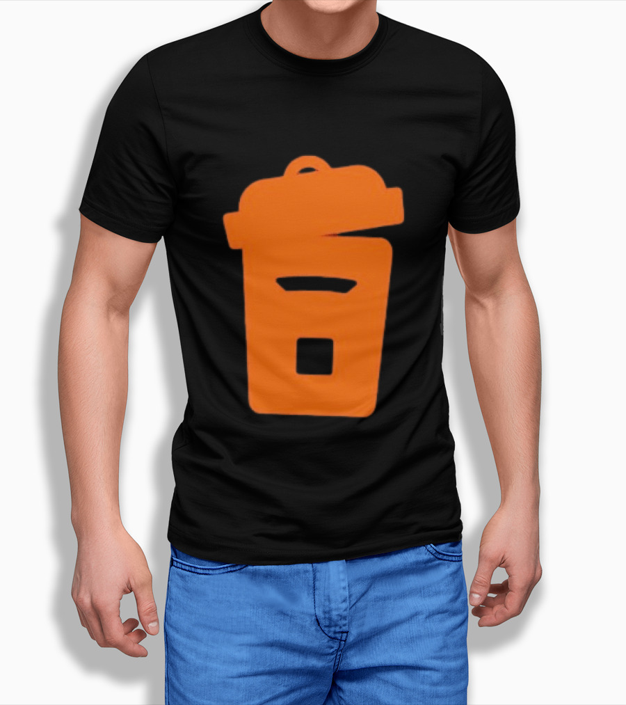 Orange Trash Can Garbage Bin Waste Basket T-Shirt