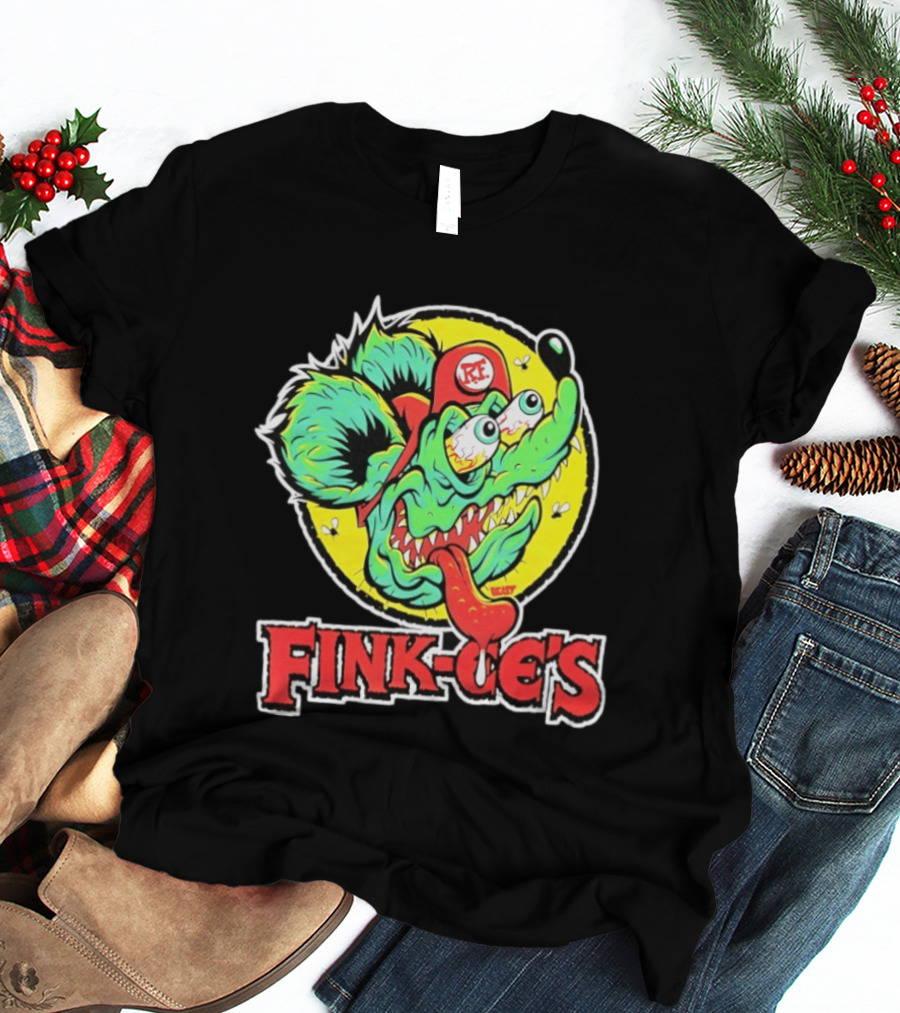 Fink Oe's Rat Fink RE Beast Ed Roth Hot Rod T-Shirt