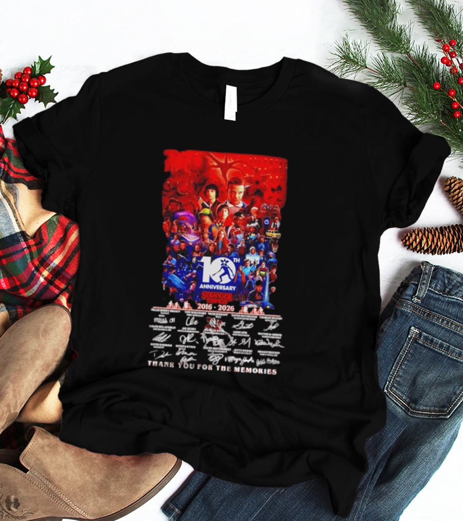 Stranger Things 10th Anniversary 2016 2026 Thank You For The Memories 10th Anniversary T-Shirt