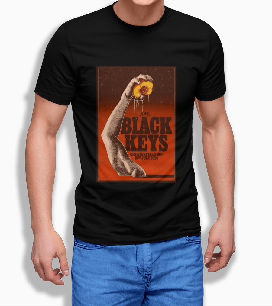 The Black Keys Chesterfield MO 19th July 2026 Dripping Peach Arm T-Shirt