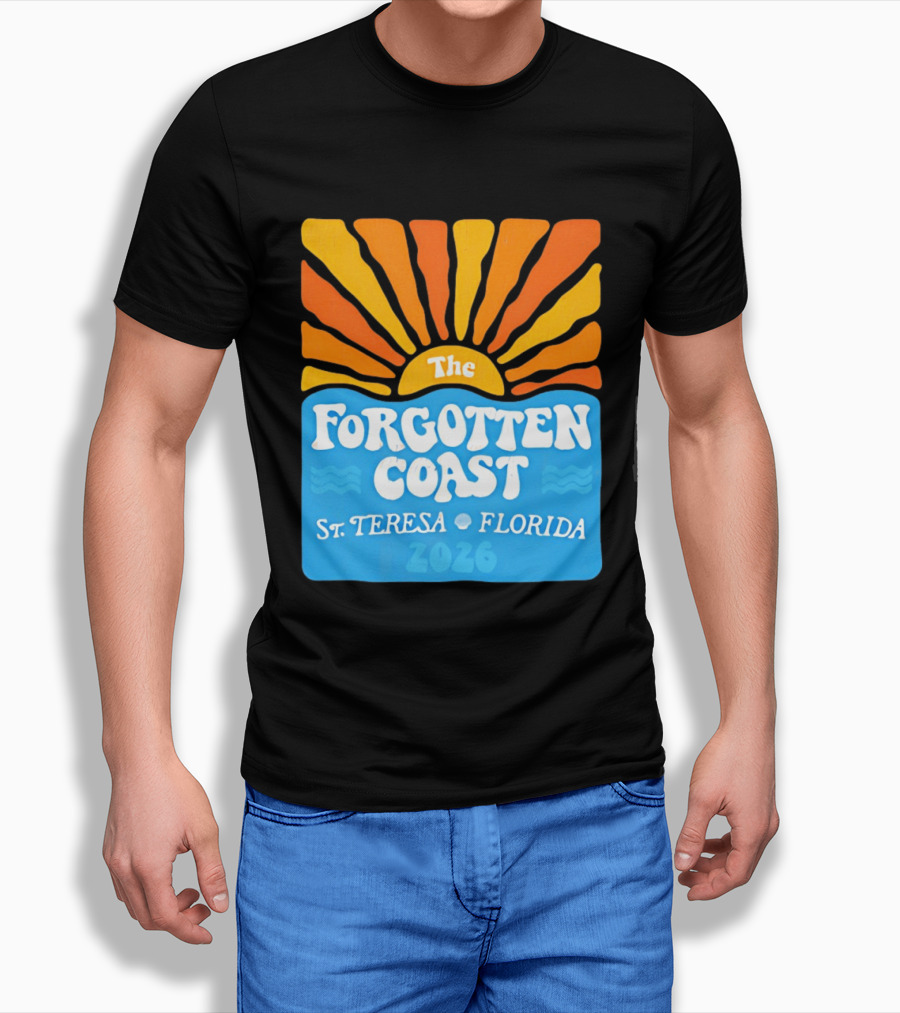 The Forgotten Coast St Teresa Florida 2026 Sunset Waves T-Shirt