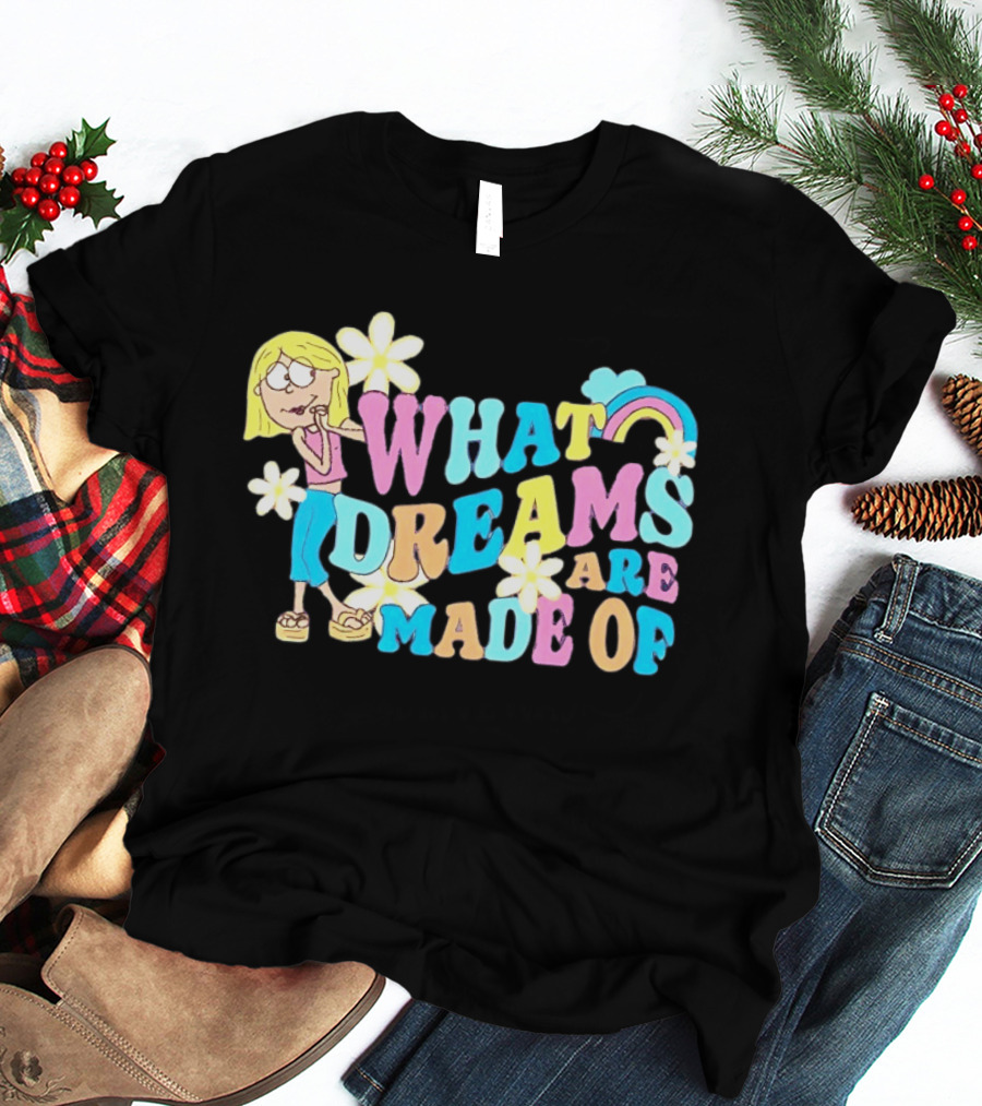 What Dreams Are Made Of Cartoon Girl Rainbow Flower T-Shirt