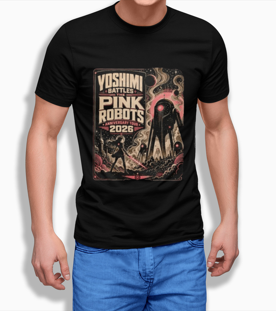 Yoshimi Battles The Pink Robots Anniversary Tour 2026 Retro Sci Fi T-Shirt