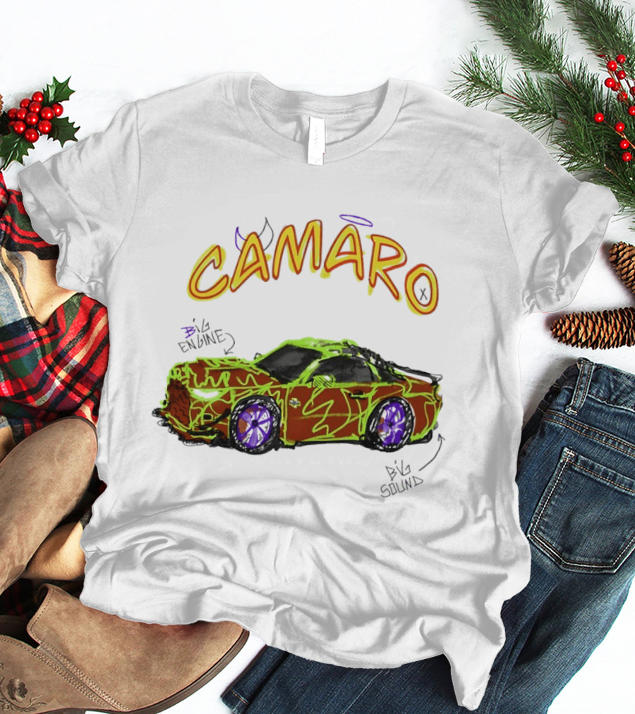 Camaro Big Engine Big Sound Vibrant Street T-Shirt