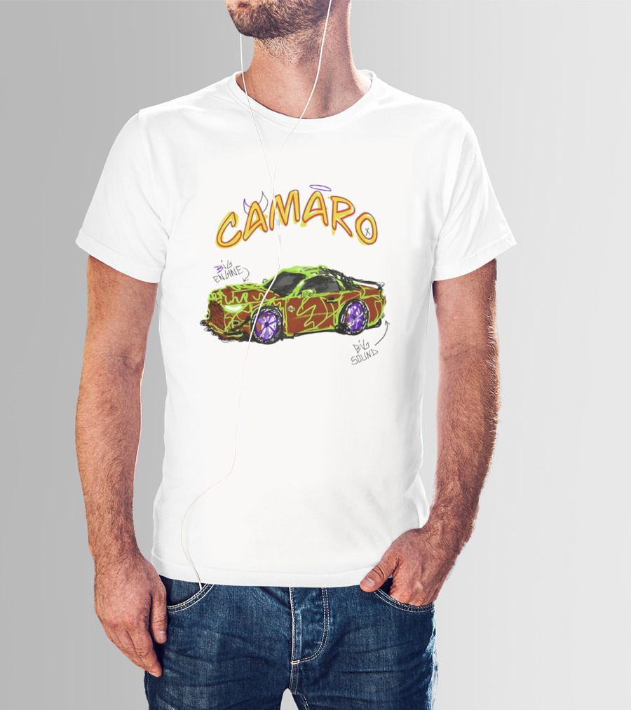 Camaro Big Engine Big Sound Vibrant Street T-Shirt