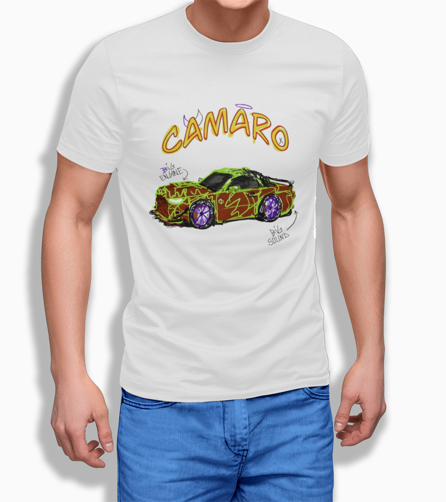 Camaro Big Engine Big Sound Vibrant Street T-Shirt