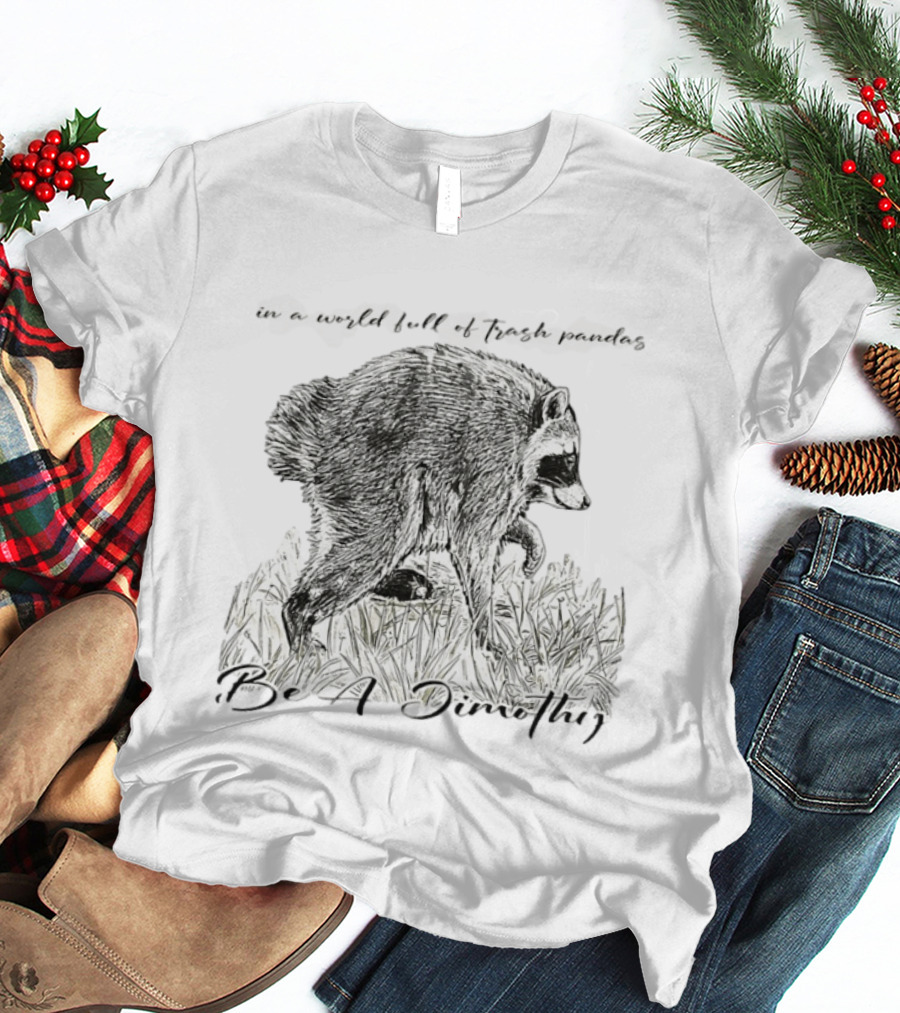 Be A Dimothy In A World Full Of Trash Pandas Jimothy Raccoon T-Shirt
