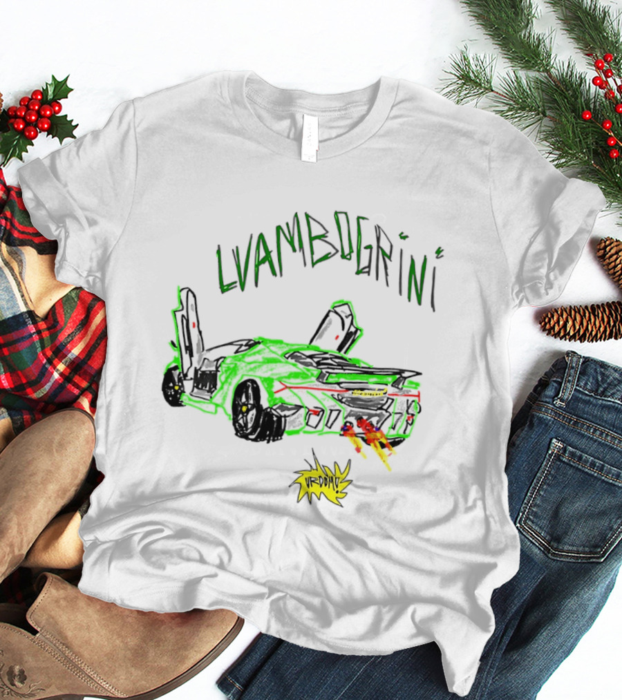 Lvambogrini Urdomo Sports Car Lamborghini Drawing T-Shirt