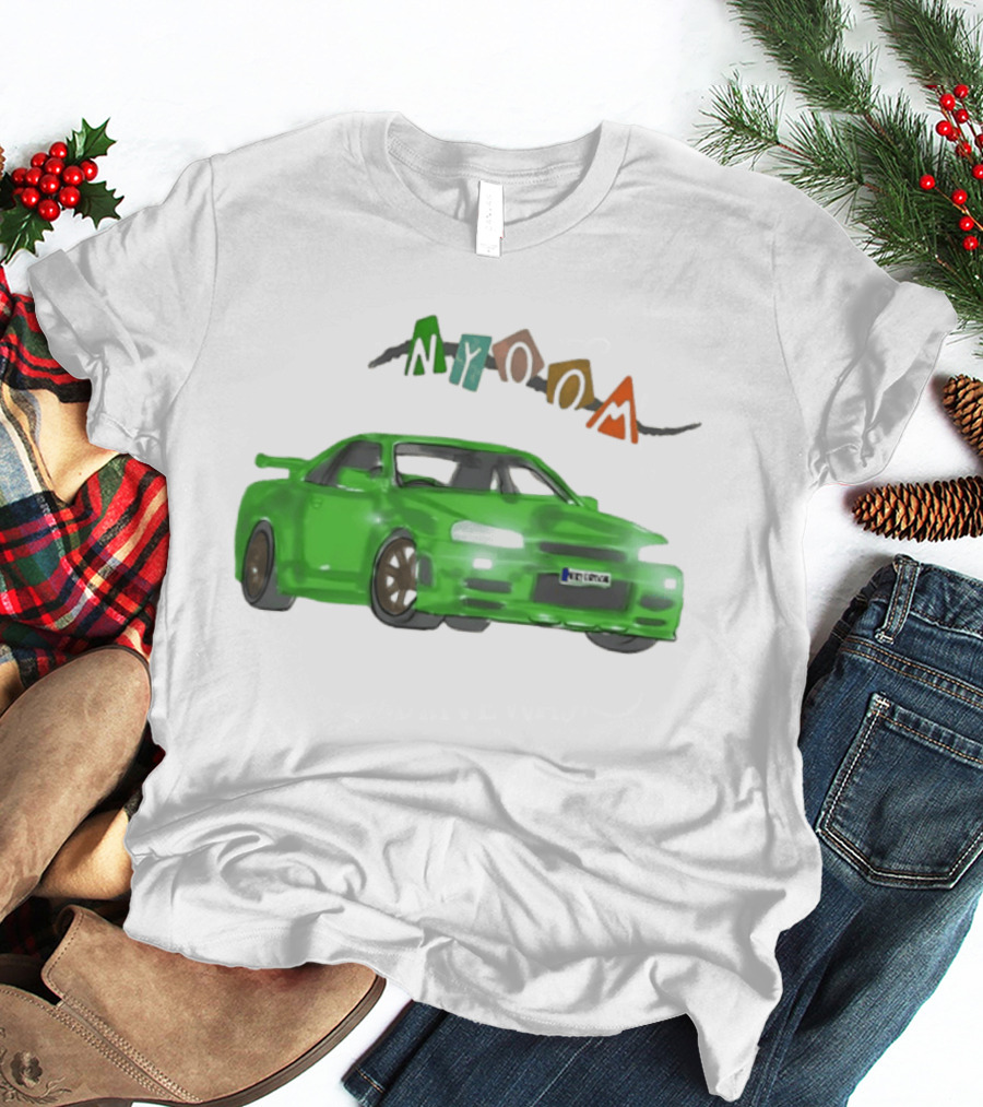 Nissan Skyline R34 GTR Nyoom JDM Drift Car Fan T-Shirt