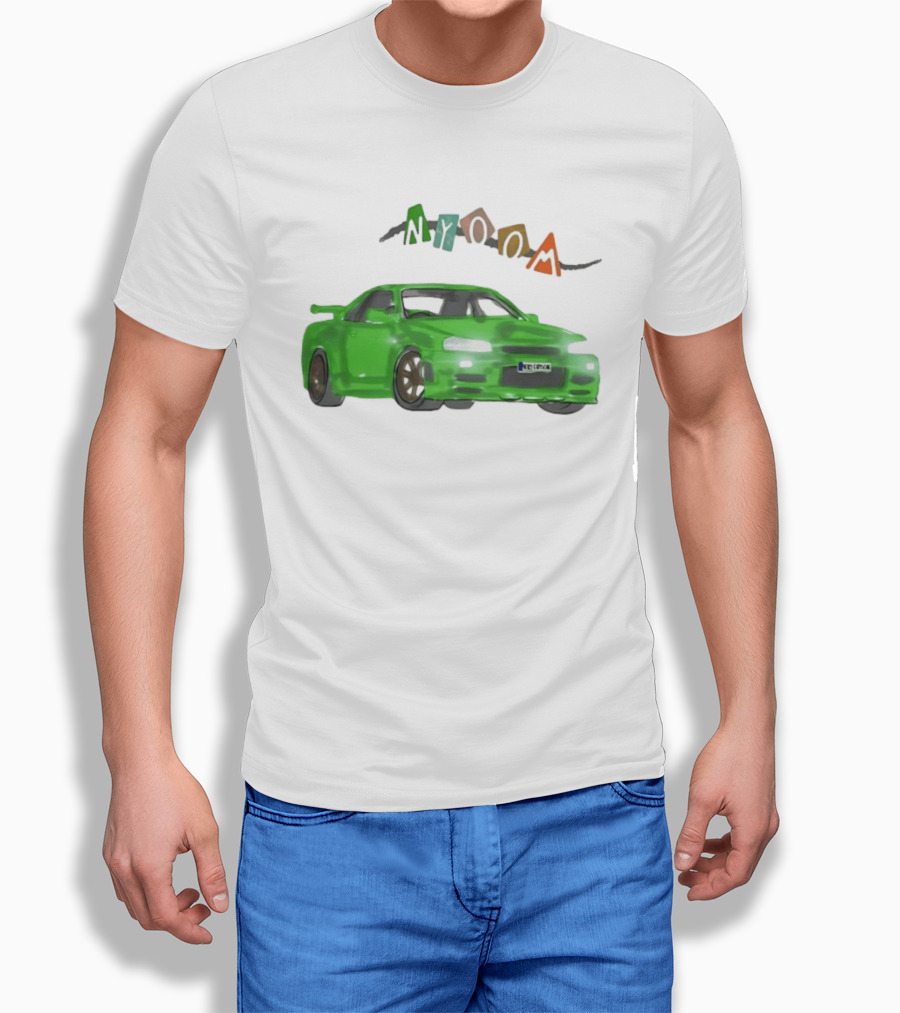 Nissan Skyline R34 GTR Nyoom JDM Drift Car Fan T-Shirt