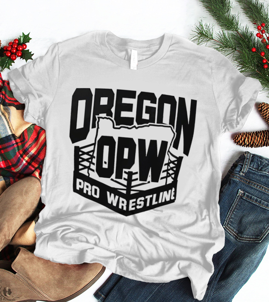 Oregon OPW Pro Wrestling Ring Map T-Shirt