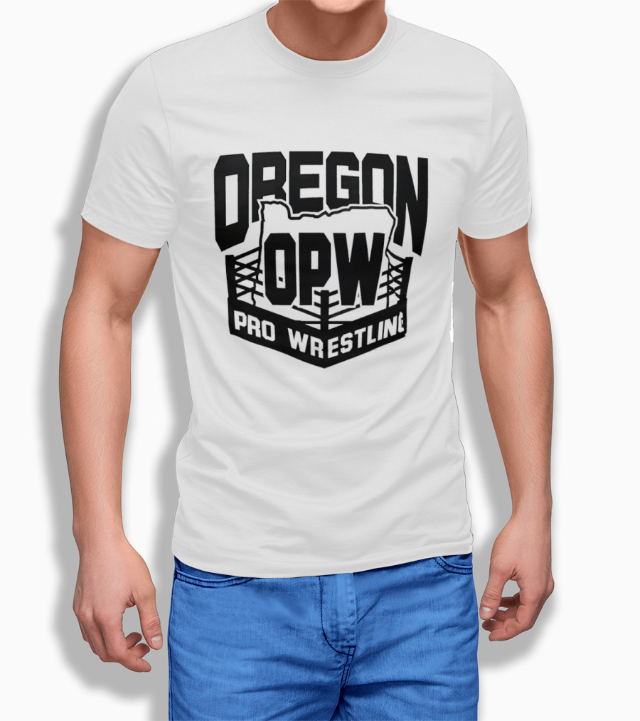 Oregon OPW Pro Wrestling Ring Map T-Shirt